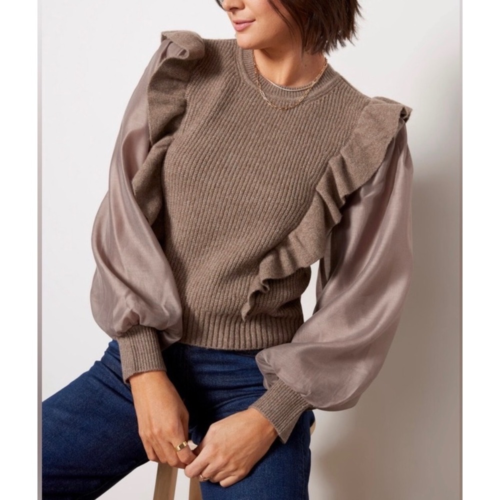 Design‎ History Anthropologie Wool Blend Sweater M Victorian Balletcore Coquette